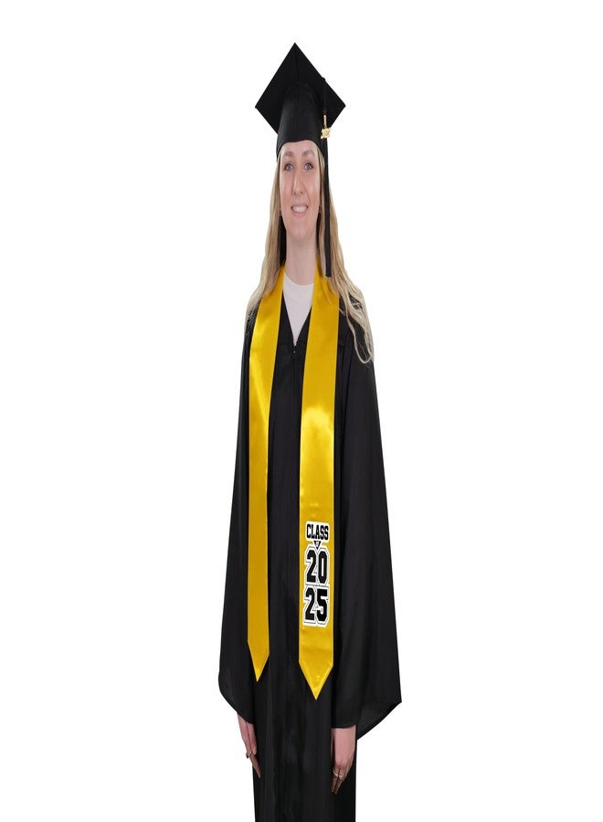 CLERKMANS Premium Graduation Stoles for 2025 | Luxurious Satin Graduation Sashes with Class of 2025 Embroidery | Perfect for High School & College Graduations